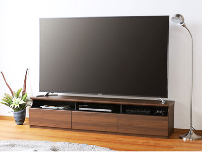 テレビ台 幅178cm 高さ40cm 75V型対応 シンプル 一人暮らし リビングボード TV台 TVボード 収納 フラップ扉 天然木 北欧 シンプル モダン ウォールナット おしゃれ家具 白井産業(代引不可)