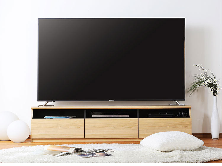 テレビ台 幅178cm 高さ40cm 75V型対応 シンプル 一人暮らし リビングボード TV台 TVボード 収納 フラップ扉 天然木 北欧 シンプル モダン ウォールナット おしゃれ家具 白井産業(代引不可)