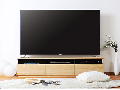 テレビ台 幅178cm 高さ40cm 75V型対応 シンプル 一人暮らし リビングボード TV台 TVボード 収納 フラップ扉 天然木 北欧 シンプル モダン ウォールナット おしゃれ家具 白井産業(代引不可)