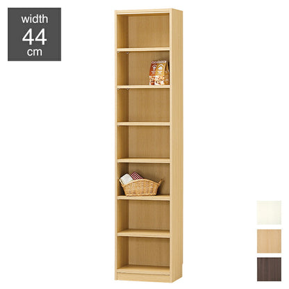 タナリオ 収納キャビネット本棚 オープンラックフリーラック 幅44cm 高さ198cm ナチュラルオーク1 大型 サイズ 全棚可動 本棚 シェルフ 白井産業(代引不可)