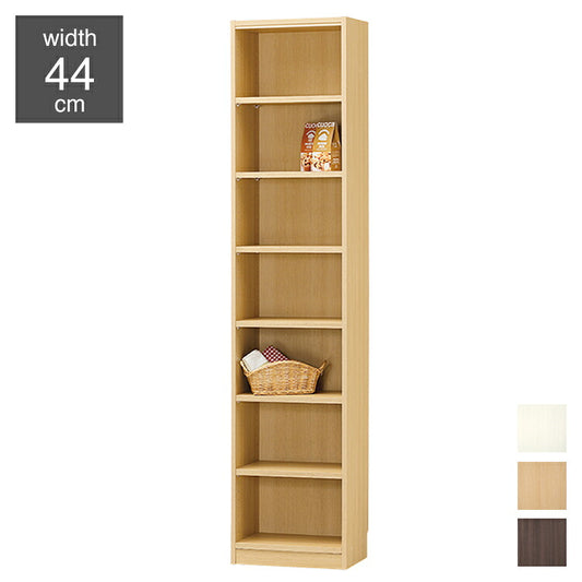 タナリオ 収納キャビネット本棚 オープンラックフリーラック 幅44cm 高さ198cm ナチュラルオーク1 大型 サイズ 全棚可動 本棚 シェルフ 白井産業(代引不可)