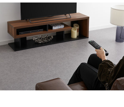 テレビ台 ローボード ヴォルデバ 幅120cm ダークブラウン ホワイト 収納 高さ34.2cm 木目調 シンプル モダン ユニーク 幾何学 スタイリッシュ おしゃれ クール ロースタイル ローデスク ローテーブル 白井産業 (代引不可)