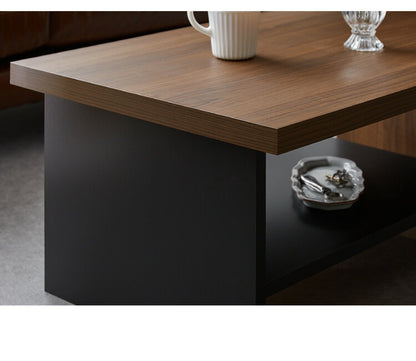 センターテーブル ローテーブル ヴォルデバ 幅80cm ダークブラウン ホワイト 収納 高さ31.6cm 木目調 シンプル モダン ユニーク 幾何学 スタイリッシュ おしゃれ クール ロースタイル 1人暮らし ラック 白井産業 (代引不可)