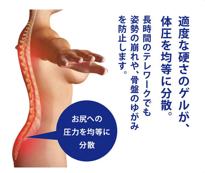 冷感MAX!6cm厚GELクッション ゲルクッション ジェルクッション ハニカム 卵が割れない 圧力分散 通気性 イス 椅子 テレワーク