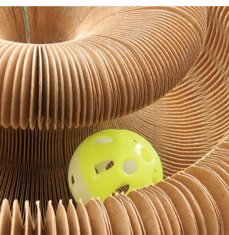 猫 つめとぎ 2段タイプ 爪とぎ 爪研ぎ 猫おもちゃ 猫ダンボール 両面使用 ネコ 猫ハウス 段ボール素材 折りたたみ式 便利 耐久性 取り外し可能 猫ベルボール 猫用 運動不足 ストレス解消 鈴ボール付き(代引不可)