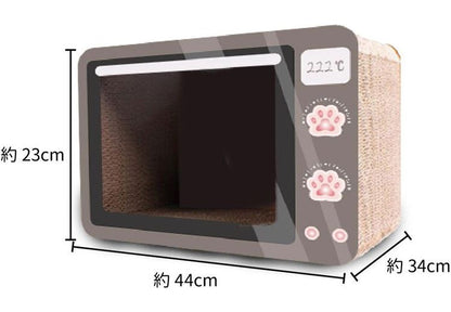 オーブン型 爪とぎ 猫 つめとぎ 段ボール ダンボール 両面 ストレス発散 運動不足対策 猫用品 鈴付き 鈴 四季適用 爪研ぎ 爪磨き ペット用品(代引不可)