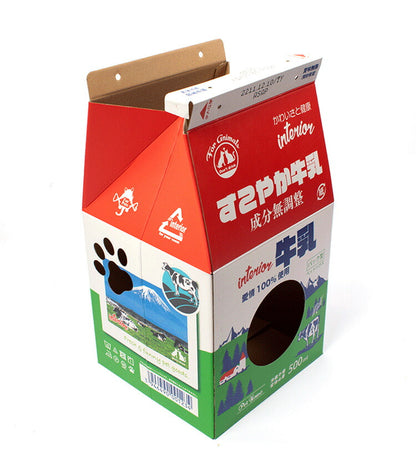 爪とぎ 牛乳パック型 ペットハウス 室内用 屋外 犬 猫 正規品 SNS 映え カップ麺 うどん 小型犬 中型犬 ペット ネコ イヌ