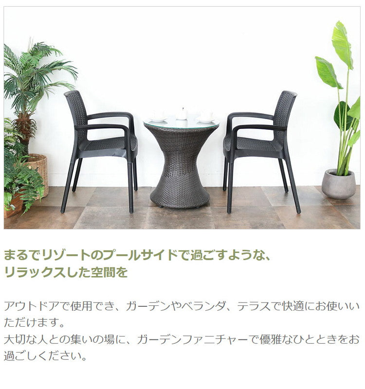 6脚セット ガーデンチェア 屋外 肘掛け アウトドア バーベキュー キャンプ ガーデン 庭 ラタンチェア テラス 黒 ブラック ダイニングチェア 椅子 パーソナルチェア 北欧 西海岸 籐ラタン風(代引不可)