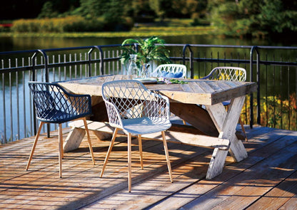 ダイニングメッシュ チェア 肘つき 北欧 くすみカラー椅子 いす イス アーム 肘付き ダイニングチェア テラス ガーデン 庭 屋外可(代引不可)