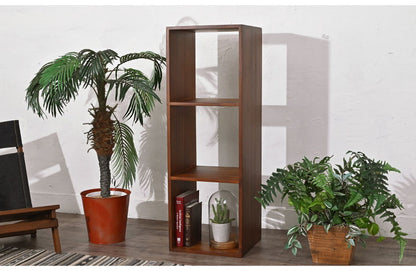 天然木 チーク材 収納 ラック オープンラック キューブボックス 棚 3段 三段 木製 おしゃれ アンティーク 北欧 シェルフ 木目調(代引不可)