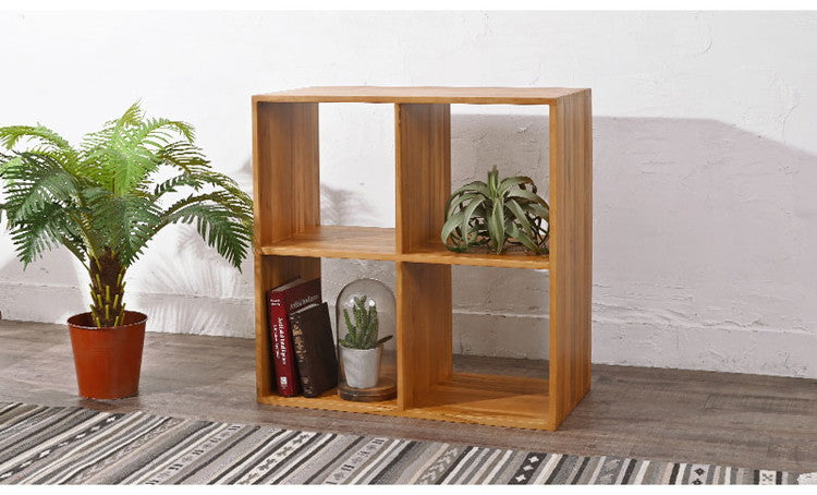 天然木 チーク材 収納 ラック オープンラック キューブボックス 棚 2×2 木製 おしゃれ アンティーク 北欧 シェルフ 木目調(代引不可)