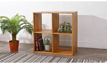 天然木 チーク材 収納 ラック オープンラック キューブボックス 棚 2×2 木製 おしゃれ アンティーク 北欧 シェルフ 木目調(代引不可)