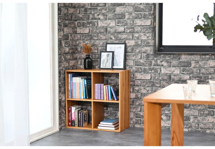 天然木 チーク材 収納 ラック オープンラック キューブボックス 棚 2×2 木製 おしゃれ アンティーク 北欧 シェルフ 木目調(代引不可)