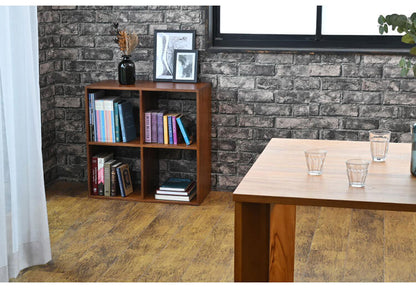 天然木 チーク材 収納 ラック オープンラック キューブボックス 棚 2×2 木製 おしゃれ アンティーク 北欧 シェルフ 木目調(代引不可)