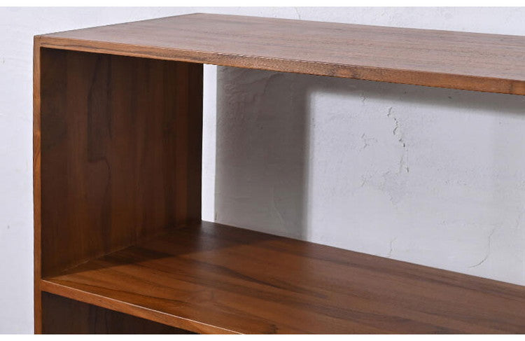 天然木 チーク材 収納 ラック 幅71 オープンラック キューブボックス 棚 3段 三段 ワイド 木製 おしゃれ アンティーク 北欧 シェルフ 木目調(代引不可)