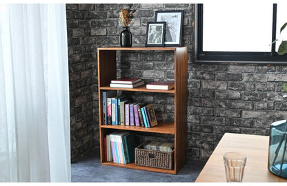 天然木 チーク材 収納 ラック 幅71 オープンラック キューブボックス 棚 3段 三段 ワイド 木製 おしゃれ アンティーク 北欧 シェルフ 木目調(代引不可)