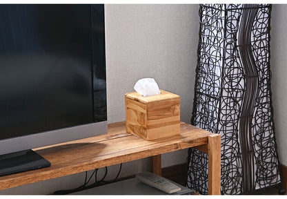天然木 チーク 無垢材 アジアン チーク無垢材 ティッシュケース おしゃれ ティッシュボックス トイレットペーパーケース 木製 ヴィンテージ(代引不可)