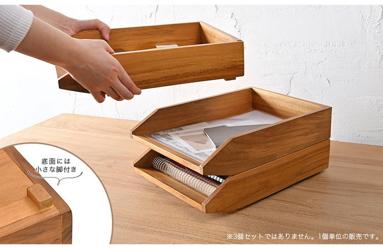 チーク 無垢材 木製 トレイ ファイルフォルダ 書類ケース レターケース 書類トレー ペーパートレイ アジアン 雑貨 チーク材 バリ 無垢 ナチュラル アジアン家具 ヴィンテージ おしゃれ(代引不可)