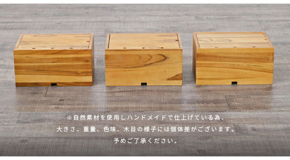 アジアン チーク 無垢材 木製 ケーブルボックス 天然木 ケーブル 収納 ケーブル収納 電源タップ USBハブ チーク材 バリ おしゃれ 北欧(代引不可)