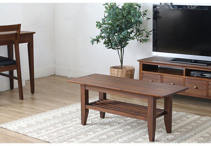 アジアン チーク 無垢材 幅100 100×40 センターテーブル T255KA ヴィンテージ ローテーブル 机 木製 天然木 ヴィンテージ おしゃれ 西海岸 棚付き(代引不可)