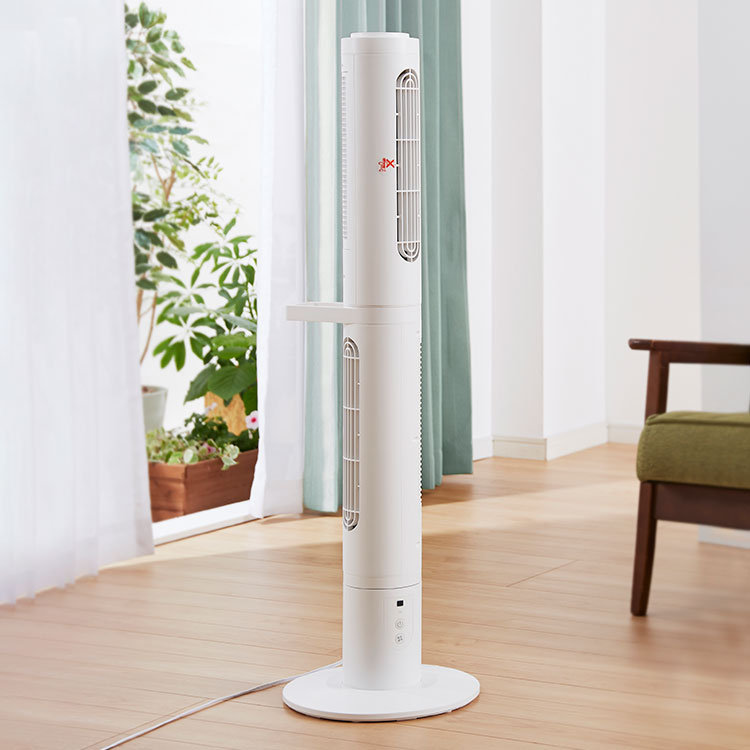 スリムファン 分割式 タワーファン Kumikaze クミカゼ 分けて使える タワー扇風機 サーキュレーター 送風機 OLF-S100 縦型 横置き可能 部屋干し 室内干し 羽なし オンライフ ON-LIFE