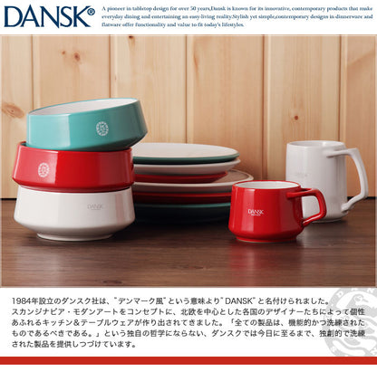 DANSK(ダンスク) コベンスタイル ストーンウェア ホワイト ディナープレート チリレッド ティール