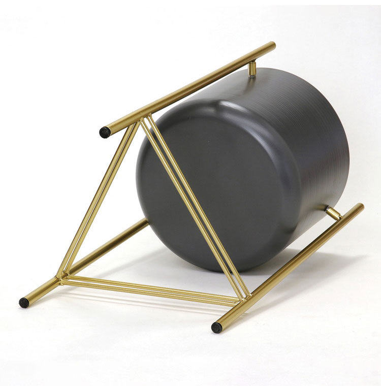 ゴールドアイアン 脚付きプランター台 Sサイズ フラワースタンド グレー ポット 鉢植え アイアンスタンド 花台 グリーン 植物 ディスプレイ ゴールドステム おしゃれ