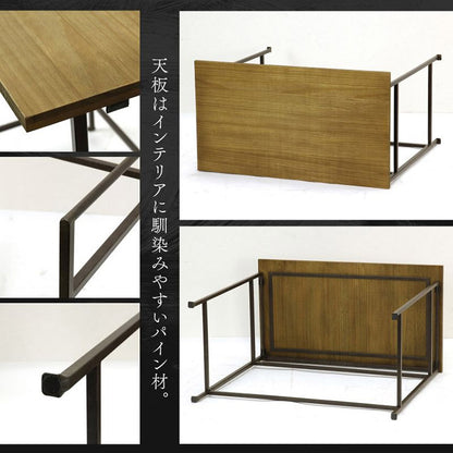 アイアン 折りたたみ式 ディスプレイテーブル 組立簡単 81×45cm 高さ73cm アイアン脚 折りたたみデスク コンソール 省スペース コンパクト ショップ 店舗 什器 ジョセフアイアン
