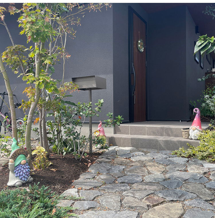 ガーデンノーム 選べる3タイプ ウェルカムボード ソーラーライト バスケット 庭小人 ガーデン・ノーム 庭 玄関 オブジェ 置物 ガーデンノーム像 ライト 照明 装飾 かわいい 可愛い おしゃれ