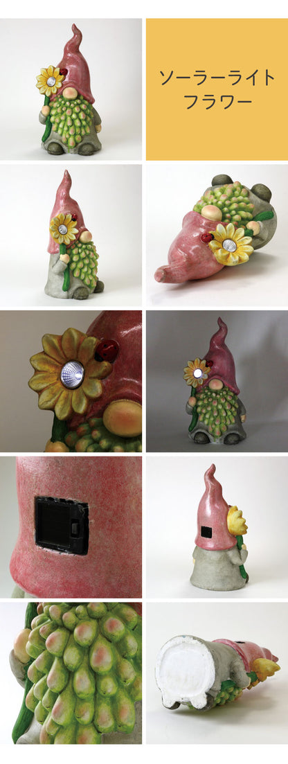 ガーデンノーム 選べる3タイプ ウェルカムボード ソーラーライト バスケット 庭小人 ガーデン・ノーム 庭 玄関 オブジェ 置物 ガーデンノーム像 ライト 照明 装飾 かわいい 可愛い おしゃれ