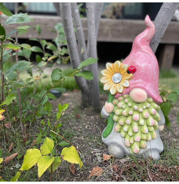 ガーデンノーム 選べる3タイプ ウェルカムボード ソーラーライト バスケット 庭小人 ガーデン・ノーム 庭 玄関 オブジェ 置物 ガーデンノーム像 ライト 照明 装飾 かわいい 可愛い おしゃれ