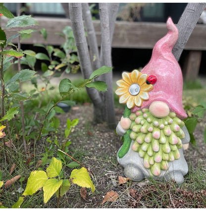 ガーデンノーム 選べる3タイプ ウェルカムボード ソーラーライト バスケット 庭小人 ガーデン・ノーム 庭 玄関 オブジェ 置物 ガーデンノーム像 ライト 照明 装飾 かわいい 可愛い おしゃれ