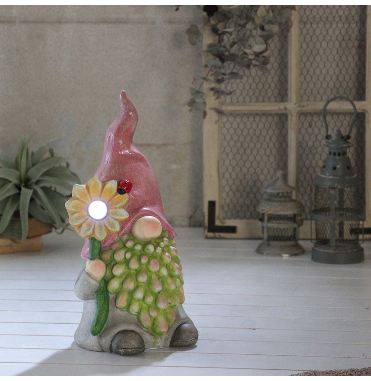 ガーデンノーム 選べる3タイプ ウェルカムボード ソーラーライト バスケット 庭小人 ガーデン・ノーム 庭 玄関 オブジェ 置物 ガーデンノーム像 ライト 照明 装飾 かわいい 可愛い おしゃれ