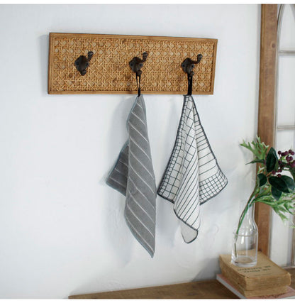 ラタン 3連壁掛けフック ウォールハンガー 壁掛け収納 吊り下げ収納 3連ハンガー 壁掛けハンガー 壁掛けフック 壁面収納 籐 アジアン家具 韓国インテリア ナチュラル ラタンカントリー おしゃれ