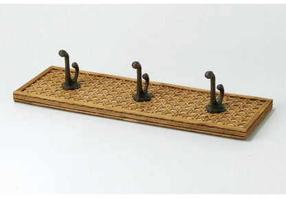 ラタン 3連壁掛けフック ウォールハンガー 壁掛け収納 吊り下げ収納 3連ハンガー 壁掛けハンガー 壁掛けフック 壁面収納 籐 アジアン家具 韓国インテリア ナチュラル ラタンカントリー おしゃれ