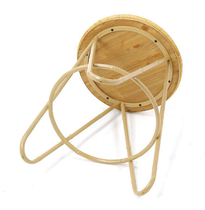 ラタン ラウンドテーブル Sサイズ 天板36cm 高さ51cm サイドテーブル プランター台 ディスプレイテーブル ラック 棚 籐 アジアン家具 韓国インテリア ナチュラル ラタンカントリー おしゃれ