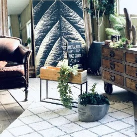 プランター台 おしゃれ インダストリアル Sサイズ レクトプランターボックススタンド 幅60 奥行16 高さ44 木×アイアン プランタースタンド 園芸ラック 花台 収納 ラック 棚(代引不可)