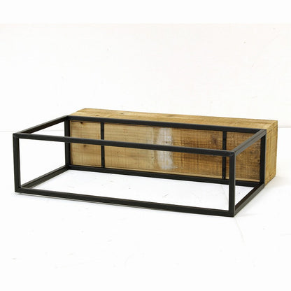 プランター台 おしゃれ インダストリアル Sサイズ レクトプランターボックススタンド 幅60 奥行16 高さ44 木×アイアン プランタースタンド 園芸ラック 花台 収納 ラック 棚(代引不可)