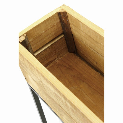 プランター台 おしゃれ インダストリアル Lサイズ レクトプランターボックススタンド 幅80 奥行16 高さ62 木×アイアン プランタースタンド 園芸ラック 花台 収納 ラック 棚(代引不可)