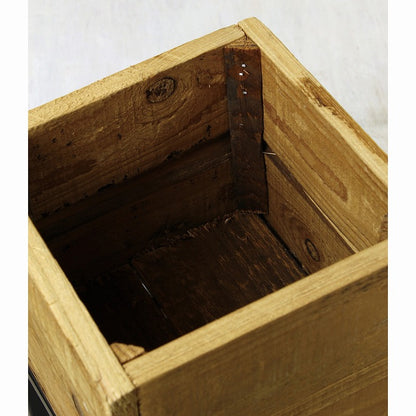 プランター台 おしゃれ インダストリアル スクエアSサイズ スクエアプランターボックススタンド 幅18 奥行18 高さ35 木×アイアン 園芸ラック 花台 収納 ラック 棚(代引不可)