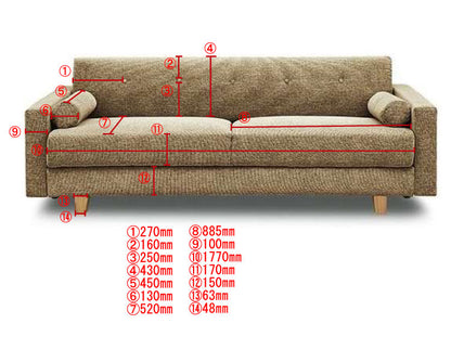 ソファベッド 2人掛け 2.5人掛け クッション 2個付き 収納 ソファ ファブリック 収納付き シンプル 北欧 おしゃれ シンプル 一人暮らし 脚付き 肘掛け 肘付き ロータイプ(代引不可)