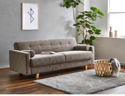 ソファベッド 2人掛け 2.5人掛け クッション 2個付き 収納 ソファ ファブリック 収納付き シンプル 北欧 おしゃれ シンプル 一人暮らし 脚付き 肘掛け 肘付き ロータイプ(代引不可)