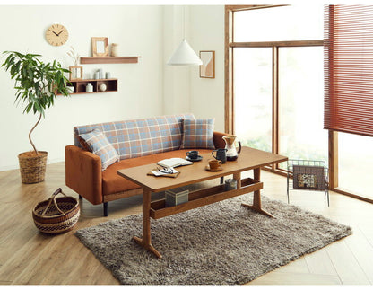 テーブル 幅110cm 木目調 ヴィンテージ 北欧 おしゃれ 収納 収納棚付き リビングテーブル センターテーブル カフェ風 長方形 コンパクト 一人暮らし(代引不可)