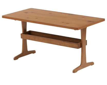 テーブル 幅110cm 木目調 ヴィンテージ 北欧 おしゃれ 収納 収納棚付き リビングテーブル センターテーブル カフェ風 長方形 コンパクト 一人暮らし(代引不可)