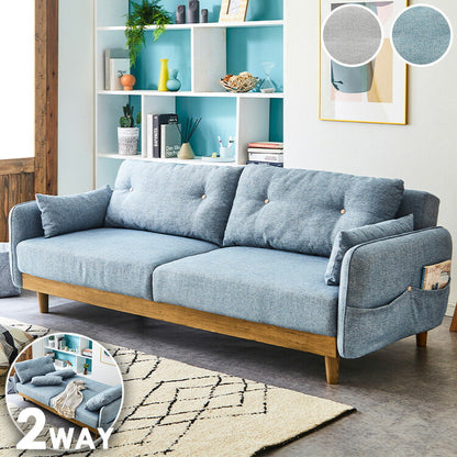 ソファベッド 2人掛け 2.5人掛け コンパクト ソファー ソファーベッド おしゃれ ポケット付き サイドポケット 一人暮らし リビングソファ フロアソファ ワンルーム シンプル(代引不可)