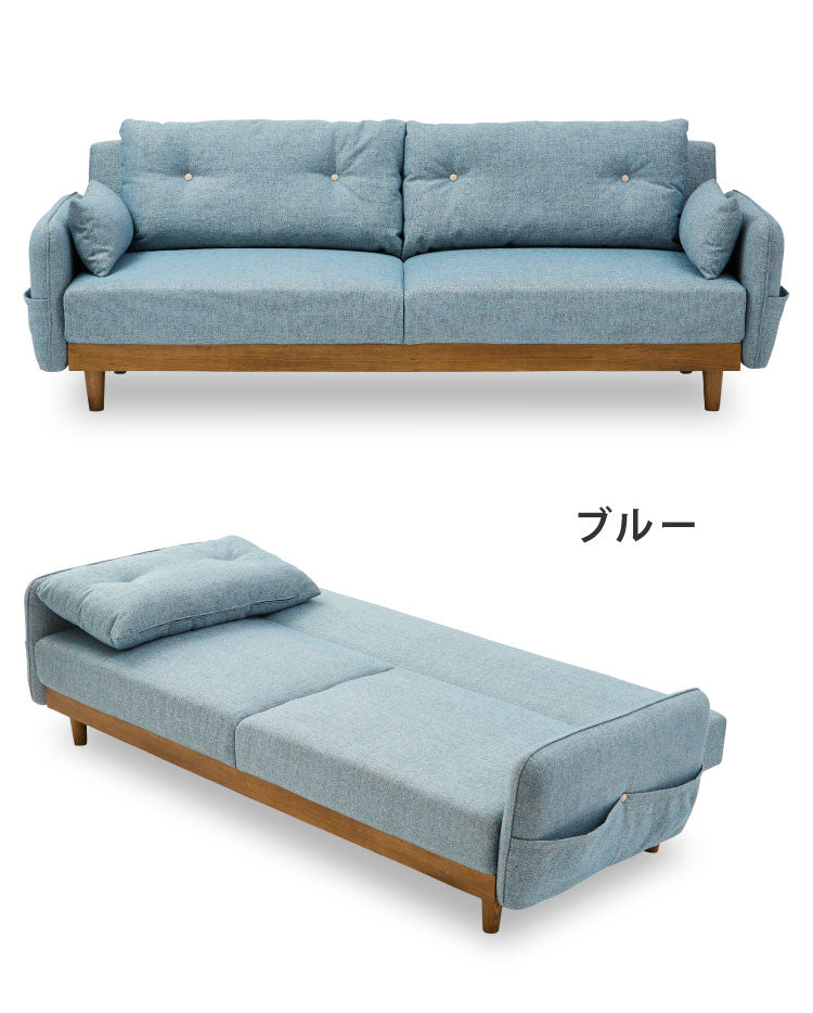ソファベッド 2人掛け 2.5人掛け コンパクト ソファー ソファーベッド おしゃれ ポケット付き サイドポケット 一人暮らし リビングソファ フロアソファ ワンルーム シンプル(代引不可)