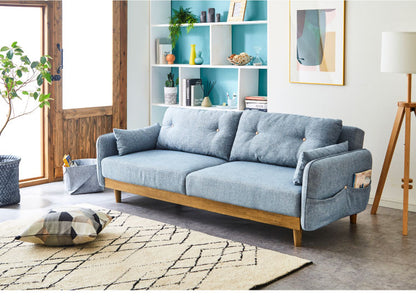 ソファベッド 2人掛け 2.5人掛け コンパクト ソファー ソファーベッド おしゃれ ポケット付き サイドポケット 一人暮らし リビングソファ フロアソファ ワンルーム シンプル(代引不可)