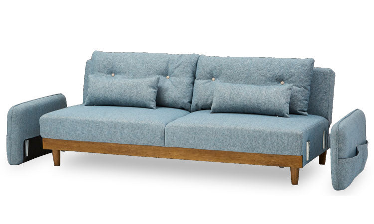 ソファベッド 2人掛け 2.5人掛け コンパクト ソファー ソファーベッド おしゃれ ポケット付き サイドポケット 一人暮らし リビングソファ フロアソファ ワンルーム シンプル(代引不可)