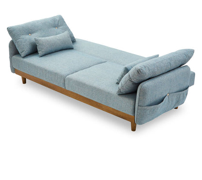 ソファベッド 2人掛け 2.5人掛け コンパクト ソファー ソファーベッド おしゃれ ポケット付き サイドポケット 一人暮らし リビングソファ フロアソファ ワンルーム シンプル(代引不可)