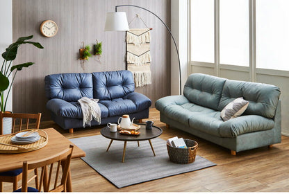 ソファ 2人掛け シンプル 脚つき 脚付き レザー ファブリック コンパクトソファ 一人暮らし 北欧 インテリア ローソファ ロータイプ リビング リビングソファー(代引不可)